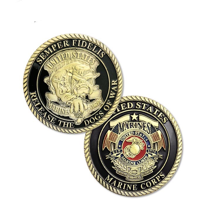 China suppliers custom marrine gold coin