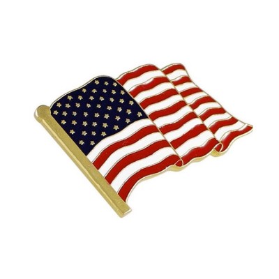 china supplier metal brooch american flag lapel pin