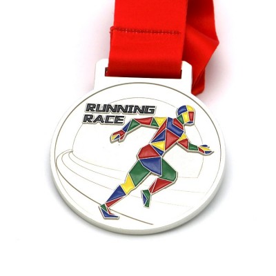 Custom make metal sports award medals with ribbons