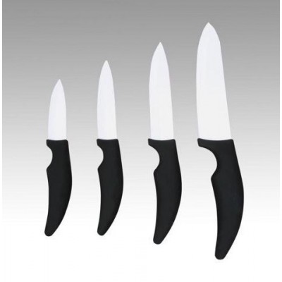 3", 4", 5", 6" WHITE BLADE ZIRCONIUM DIOXIDE CERAMIC KNIFE W/ABS WITH TPR COATING HANDLE