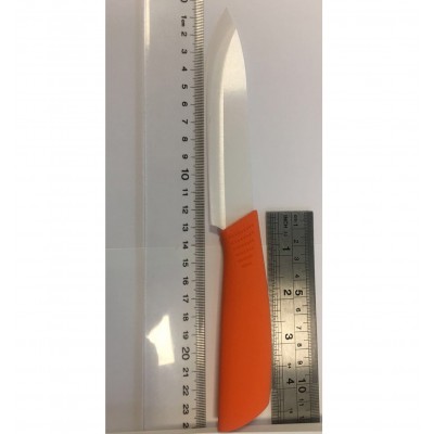 5" WHITE BLADE ZIRCONIUM DIOXIDE CERAMIC UTILITY KNIFE W/ABS WITH TPR COATING HANDLE